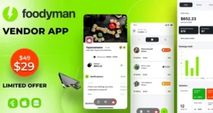 Foodyman - Multi - Restaurant (and Grocery) Vendor App (iOS&Android)