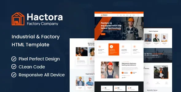 Hactora - Industry & Factory HTML Template