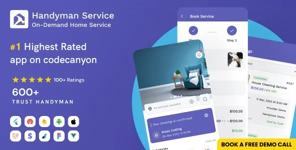 Handyman Service - On-Demand Home Service Flutter App with Complete Solution