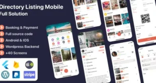 Listar FluxPro - Flutter mobile directory listing & booking - Wordpress Backend