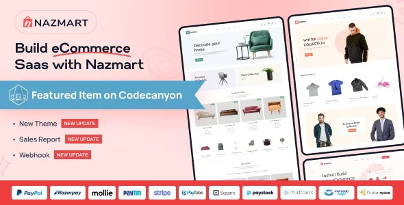 Nazmart – Multi-Tenancy eCommerce Platform (SAAS)