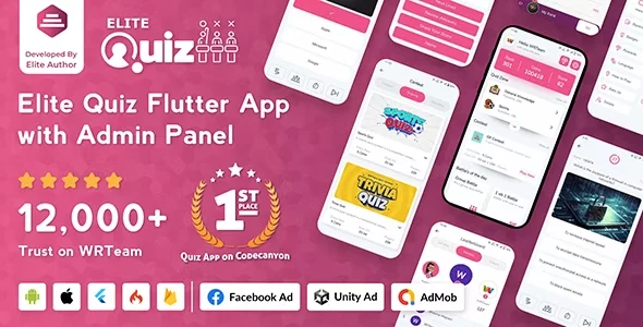 Elite Quiz - Trivia Quiz | Quiz Game - Flutter Full App + Admin Panel