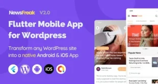 Newsfreak - Flutter Mobile App for WordPress