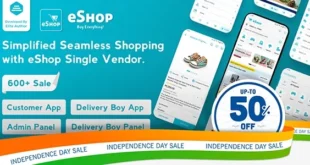 eShop- eCommerce Single Vendor App | Shopping eCommerce App with Flutter