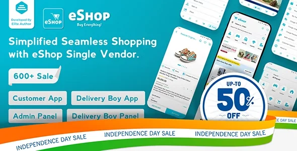 eShop- eCommerce Single Vendor App | Shopping eCommerce App with Flutter