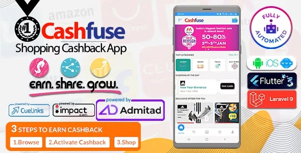 Cashfuse - Affiliate Marketing, Price Comparison, Coupons and Cashback App