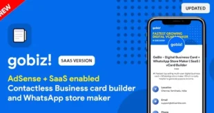 GoBiz - Digital Business Card + WhatsApp Store Maker | SaaS | vCard Builder