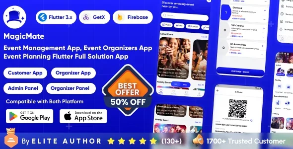 MagicMate - Multivendor Ticket Booking Management App | Event Ticket Booking App | Full Solution