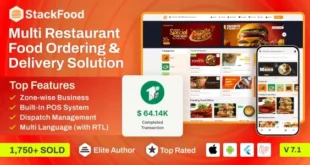 StackFood Multi Restaurant - Food Delivery App with Laravel Admin and Restaurant Panel