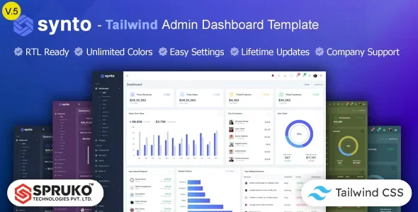 Synto – Tailwind HTML Admin Dashboard Template