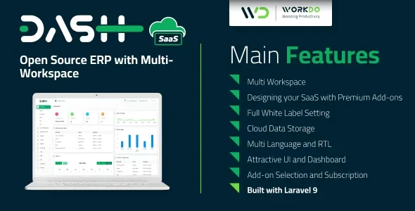 WorkDo Dash SaaS - Open Source ERP with Multi-Workspace