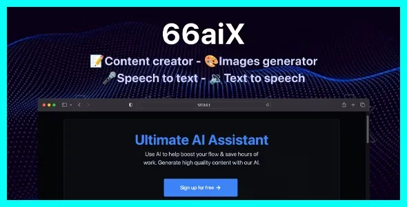 66aix v18.0.0 Nulled – Nội dung AI, Chat Bot, trình tạo hình ảnh