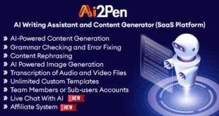 Ai2Pen v4.4 Nulled – Trợ lý viết AI và trình tạo nội dung