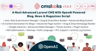 CMSLooks v1.2.1 Nulled – Blog, tin tức & tạp chí được hỗ trợ bởi OpenAI