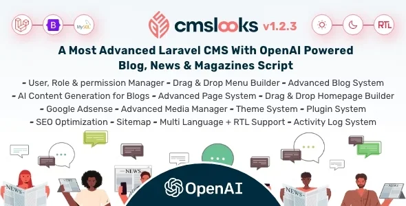 CMSLooks v1.2.1 Nulled – Blog, tin tức & tạp chí được hỗ trợ bởi OpenAI