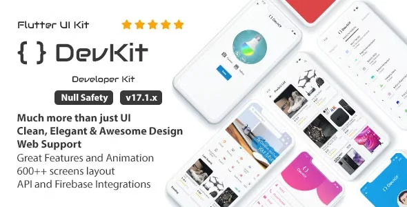 DevKit v17.1.3 – Mẫu ứng dụng Flutter UI Kit