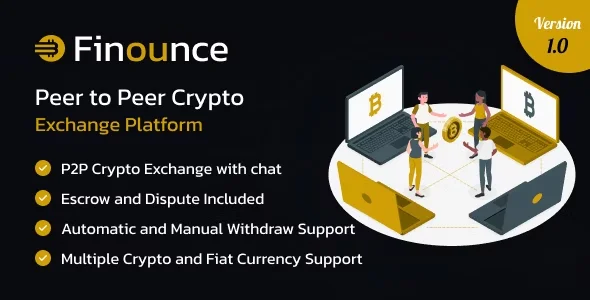 Finounce v1.0 Nulled – Tập lệnh nền tảng trao đổi tiền điện tử