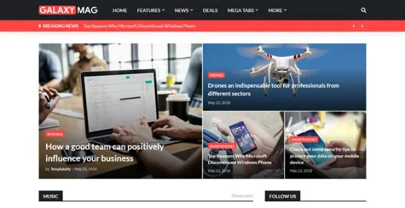 GalaxyMag v2.1.0 – Mẫu Blogger Tạp chí & Tin tức