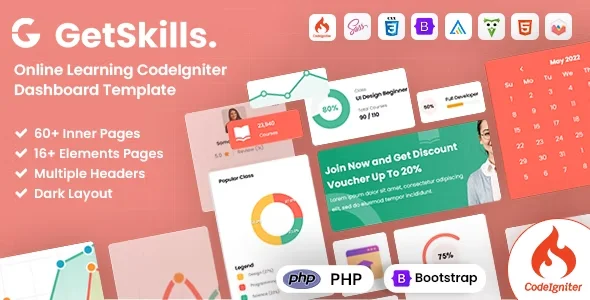 GetSkills v1.0 – Mẫu bảng điều khiển dành cho quản trị viên