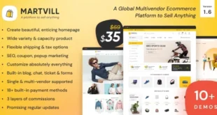 Martvill v1.6.0 Nulled – Nền tảng thương mại điện tử đa nhà cung cấp