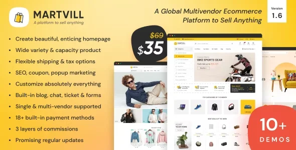 Martvill v1.6.0 Nulled – Nền tảng thương mại điện tử đa nhà cung cấp