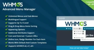 Trình quản lý menu nâng cao WHMCS v1.72.0