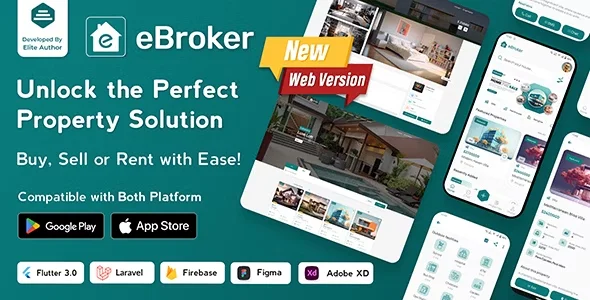 eBroker v1.0.8 Nulled – Ứng dụng Flutter Mua-Thuê-Bán Bất động sản