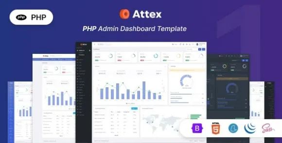 Attex v1.0 – Mẫu bảng điều khiển và quản trị viên PHP