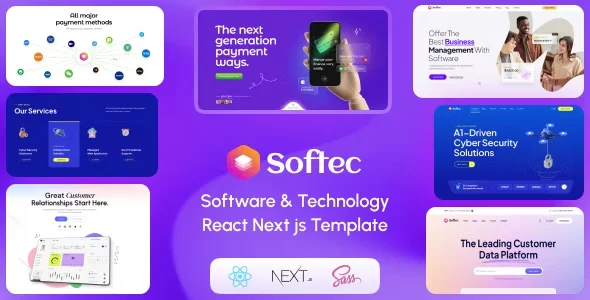 Softec v1.0.0 – Mẫu phần mềm & công nghệ React Next js