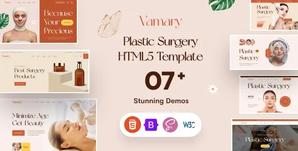 Vamary v1.0 – Mẫu HTML5 phẫu thuật thẩm mỹ