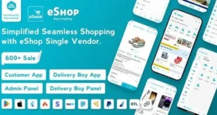 eShop v4.0.6 Nulled – Ứng dụng nhà cung cấp đơn thương mại điện tử