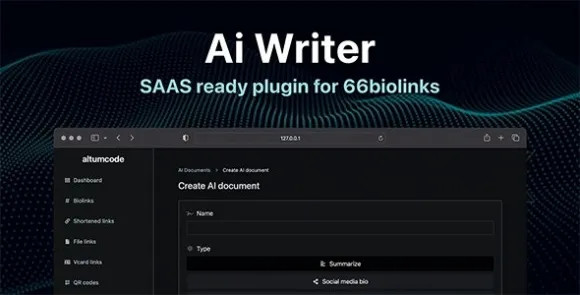 AI v7.0.0 – Trợ lý viết, Trình tạo hình ảnh, Lời nói thành văn bản – Plugin 66biolinks