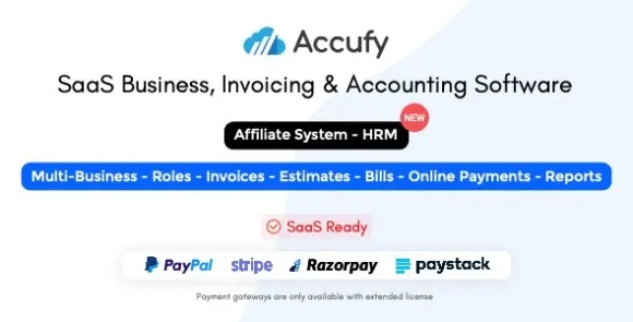 Accufy v2.6 Nulled – Phần mềm kế toán và kinh doanh