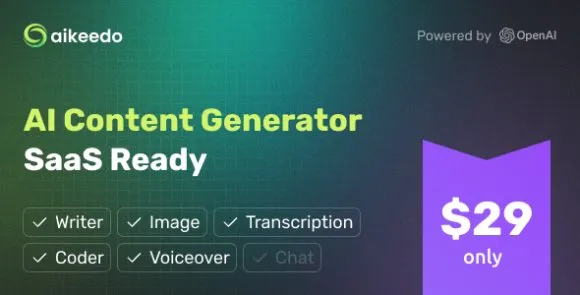 Aikeedo v1.3.5 Nulled – Nền tảng nội dung được hỗ trợ bởi AI
