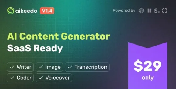 Aikeedo v1.4 Nulled – Nền tảng tạo nội dung AI
