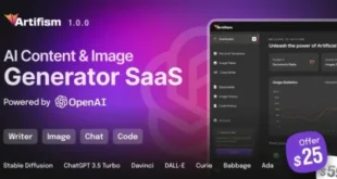 Artifism v1.4.0 Nulled – Tập lệnh SaaS của Trình tạo nội dung và hình ảnh AI
