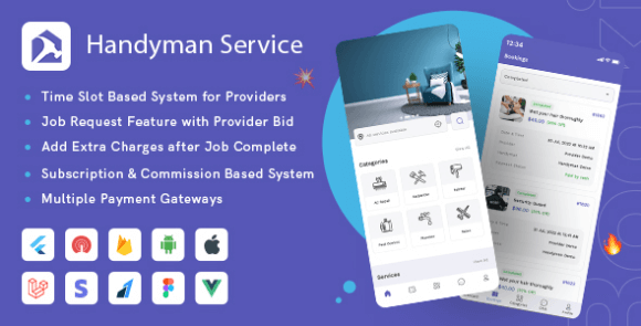 Dịch vụ Handyman v10.6.0 – Ứng dụng Flutter