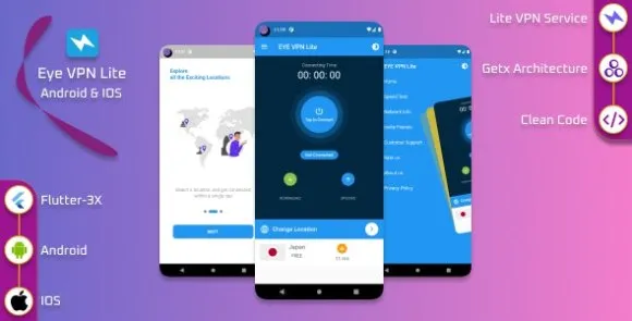 EYE VPN Lite v1.0 – Ứng dụng Flutter VPN