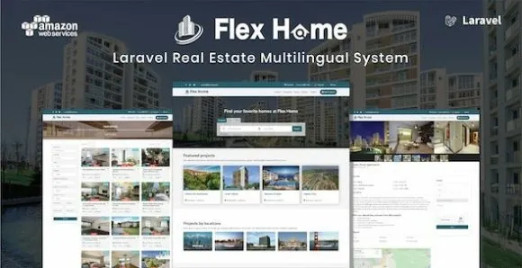 Flex Home v2.49.0 Nulled – Tập lệnh hệ thống đa ngôn ngữ bất động sản Laravel