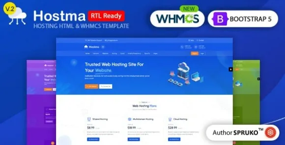 Hostma v2.0 – Lưu trữ mẫu HTML & WHMCS