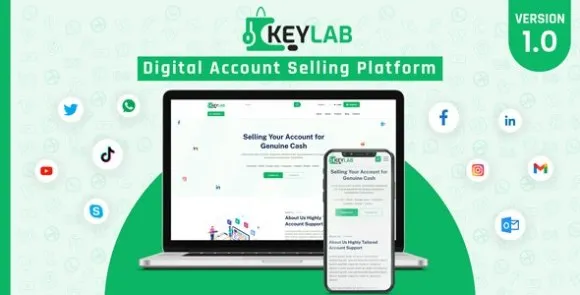 KeyLab v1.0 Nulled – Tập lệnh nền tảng bán tài khoản kỹ thuật số