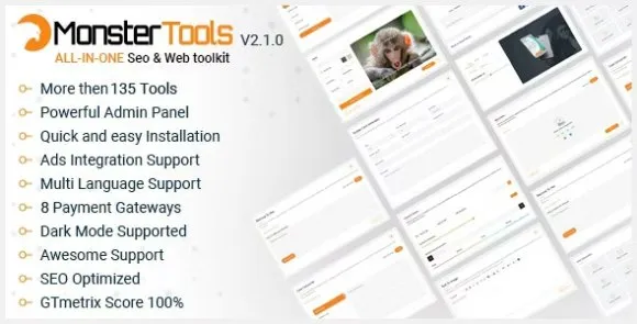 MonsterTools v2.1.0 Nulled – Bộ công cụ web và SEO tất cả trong một