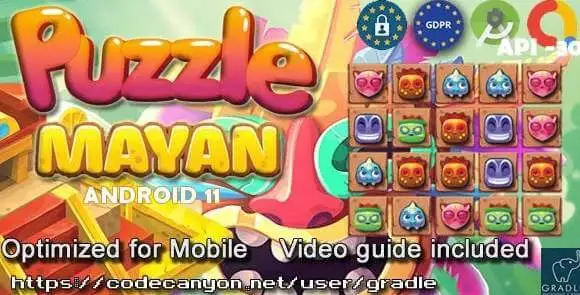 Nguồn trò chơi Puzzle Maya (admob + GDPR + Android Studio)