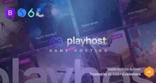 Playhost v1.0.0 – Mẫu trang web máy chủ lưu trữ trò chơi