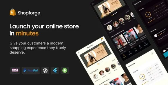 Shopforge v1.0 – Nguồn ứng dụng di động WooC Commerce