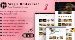 Single Restaurant v9.3 Nulled – Trang web Laravel & Bảng quản trị PHP Script