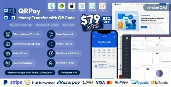 QRPay v3.2.0 Nulled – Chuyển tiền bằng mã QR