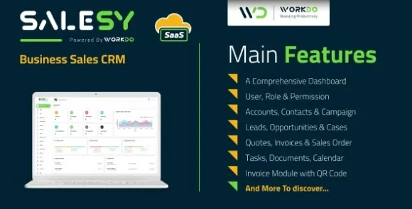 Salesy SaaS v5.4 Nulled – Tập lệnh PHP CRM bán hàng dành cho doanh nghiệp