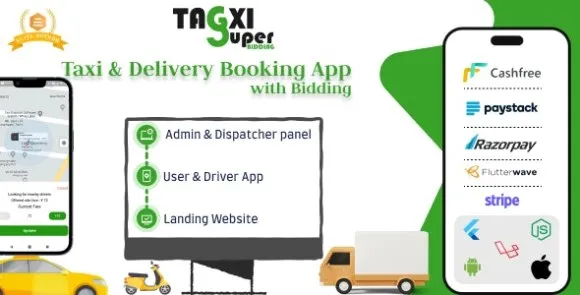 Tagxi Super Bidding v2.3 – Giao hàng bằng taxi