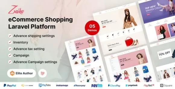 Zaika eCommerce CMS v2.1.0 Nulled – Tập lệnh nền tảng mua sắm thương mại điện tử